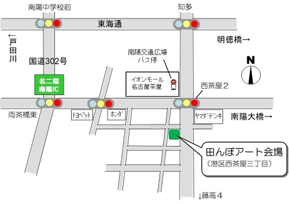 田んぼアート会場の地図